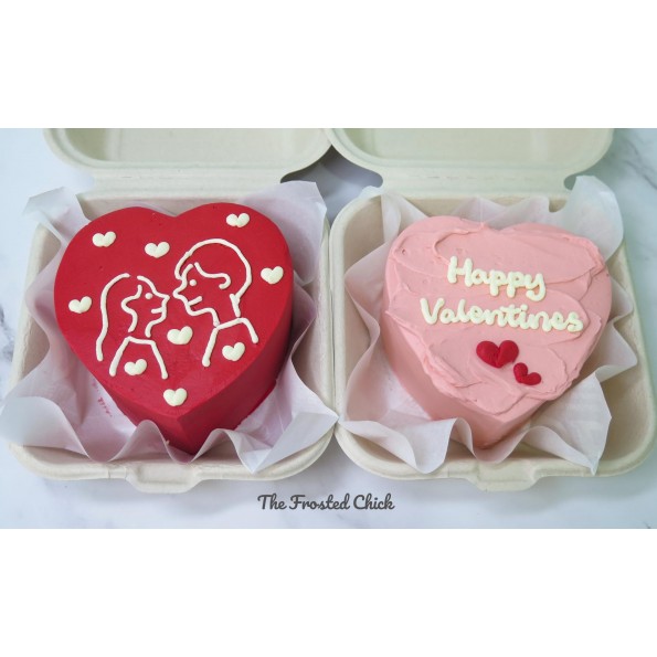 Pink Heart Bento Cake